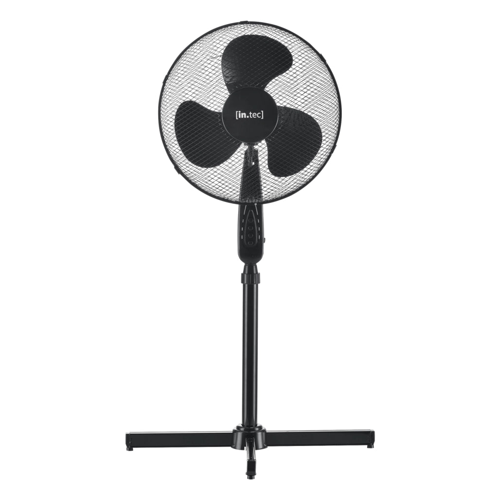 Ventilatore a Piantana con 3 Velocitá Altezza Regolabile max 120 cm Modalitá Oscillazione Motore 50W - Nero
