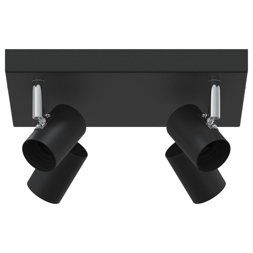 Faretto da soffitto 4 vie regolabili nero E27