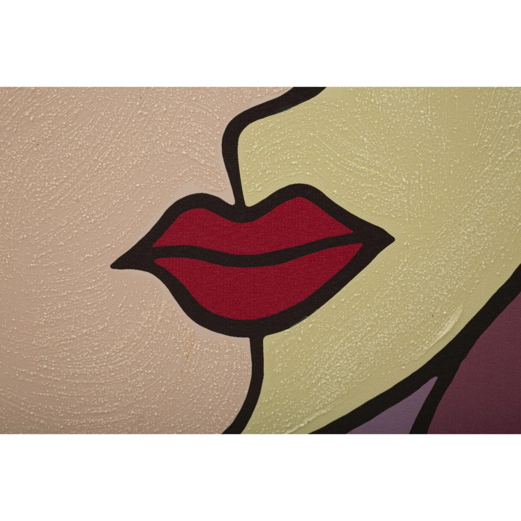 Stampa su Tela Viso 11, Multicolore, Legno, 80x3x120 cm