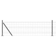 Recinzione da Giardino | Recinzione con Posto Grigio 0,6 x 25 m Acciaio e PVC