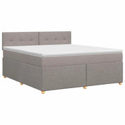 Letto box spring con materasso Tortora 160 x 200 cm Tessuto 3450997