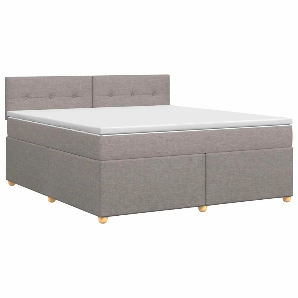 Letto box spring con materasso Tortora 160 x 200 cm Tessuto 3450997