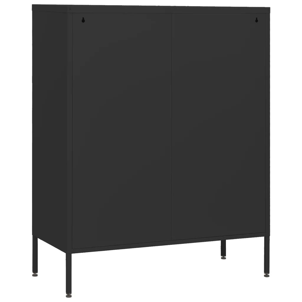 Cassettiera Nera 80x35x101,5 cm in Acciaio CFW1009078