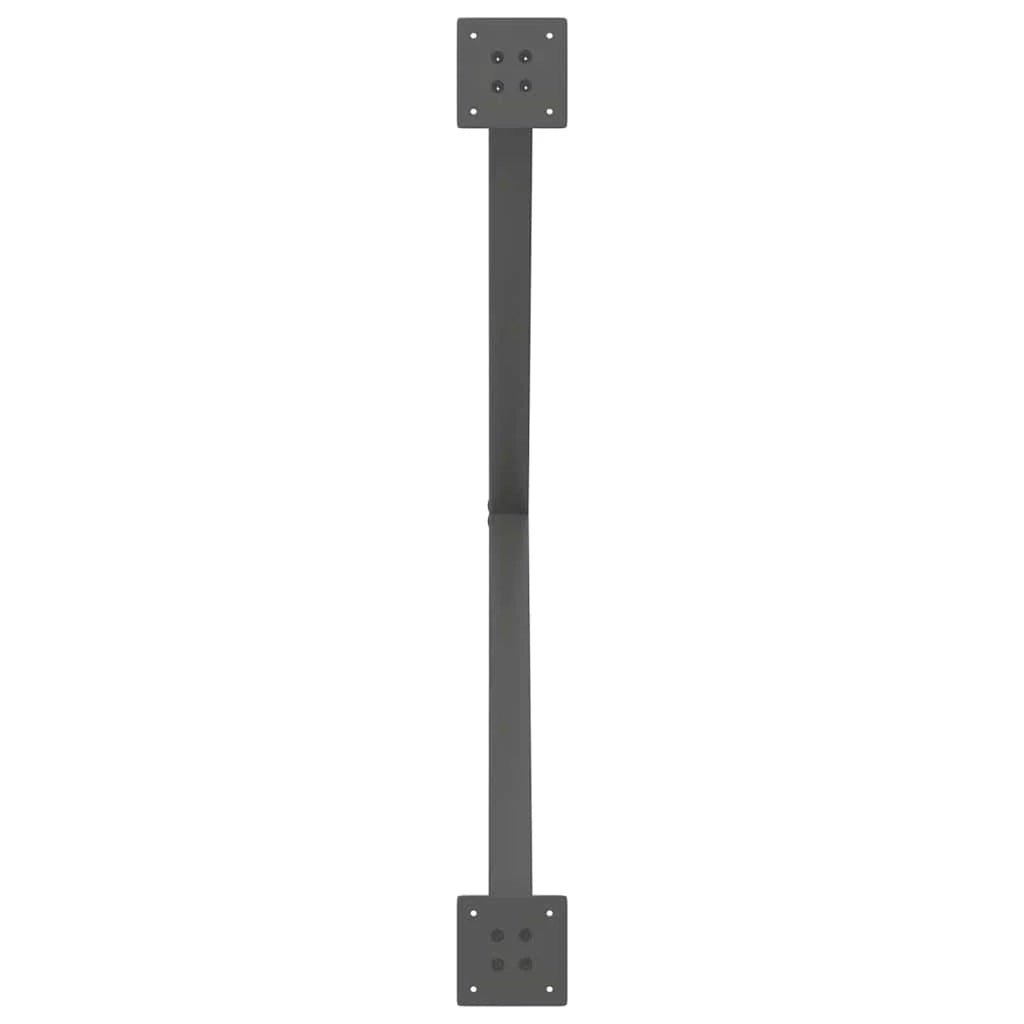 Set di 2 gambe per tavolo da pranzo a forma di X in acciaio antracite robuste e dal design moderno 90 x 73 cm 02_0057198