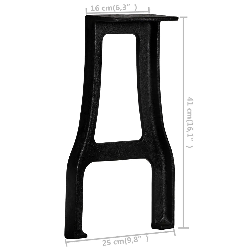Gambe per Panca 2 pz a Forma di A in Ghisa