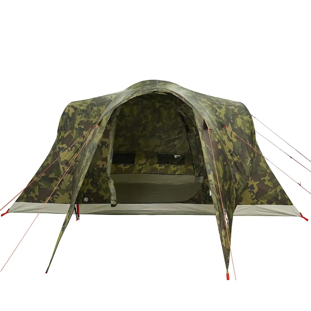 vidaXL Tenda da Campeggio a Cupola per 6 Persone Mimetica Impermeabile