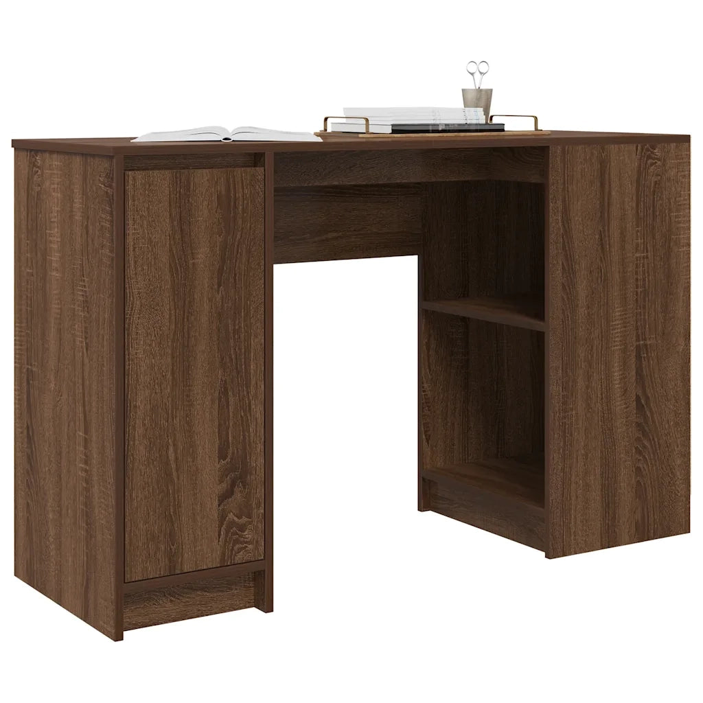 Scrivania Rovere Marrone 120x42x76 cm in Legno Multistrato