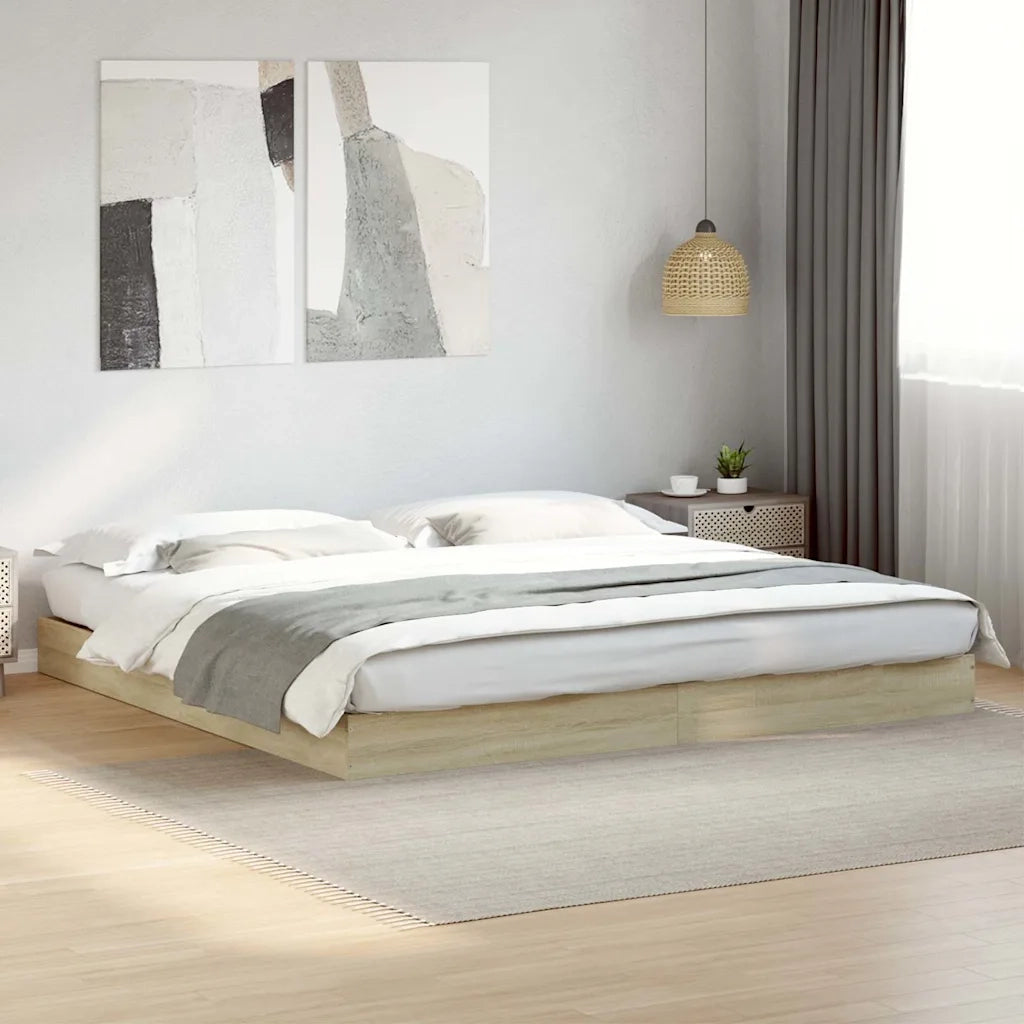 Giroletto senza Materasso Rovere Sonoma 180x200cm in Truciolato 842002