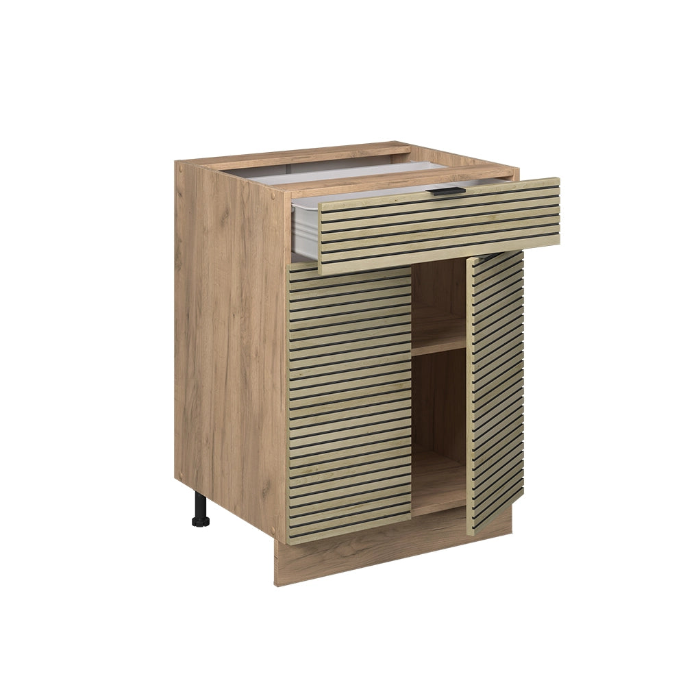Vicco Basi  Pannello in quercia 60 cm con cassetto, senza piano di lavoro