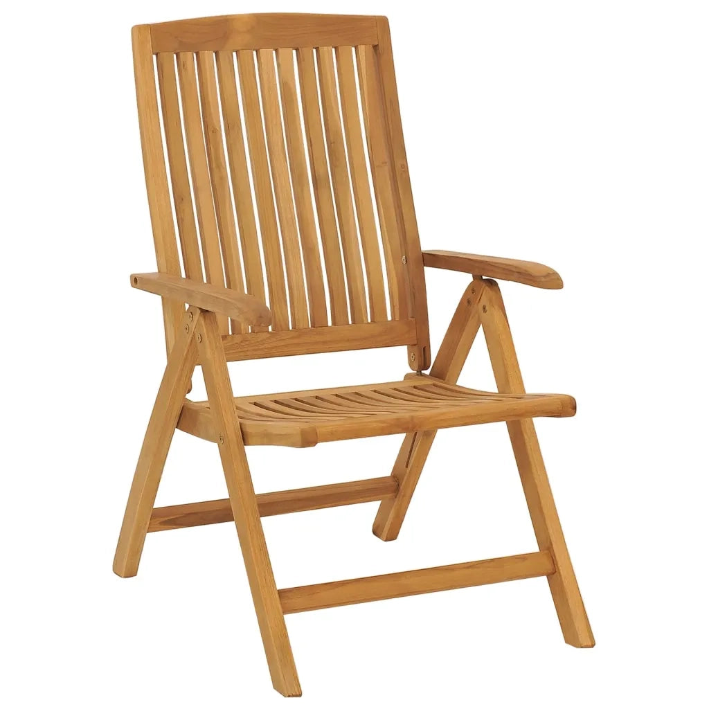 Sedie da Giardino Reclinabili con Cuscini 8 pz in Legno di Teak 3196531