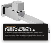 Filtro a cascata per rubinetti - Disegno a cascata - Fusto in ottone - Chiaro - Adatto per interni ed esterni - Adatto per cucina e bagno - Stile lussuoso