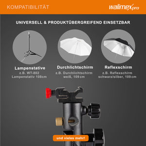 Walimex Supporto in metallo per flash e ombrelli