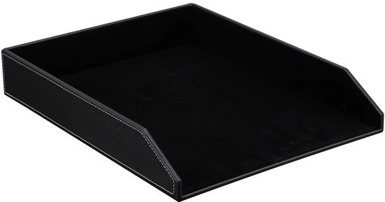 Borsa in pelle A4 - organizzazione elegante - nera - pelle in PU - ideale per ufficio e casa - modello pratico