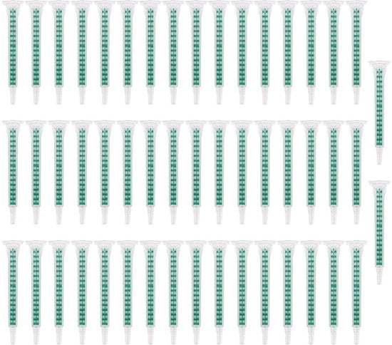 Strumento per l'applicazione del colla epoxy - set di 50 pezzi - connozzle per miscela - applicatore di colla - plastica - duraturo - comodo e pratico - connozzle per miscela
