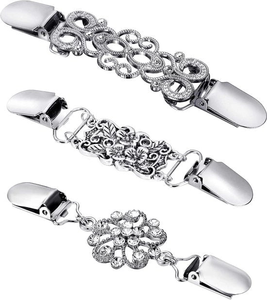 Vest clip vintage per donne e ragazze in stile retro. Ideale spille per sciarpe e spille in argento.