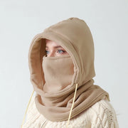 Balaclava Impermeabile Guanciale da Neve Caldo Fleece Skimasker per Uomini e Donne Meteo Freddo Moto Bicicletta Cappuccio di Pelliccia (Kaki)