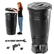 Serbatoio per acqua piovana KADAX da 265 litri con rubinetto e supporto.