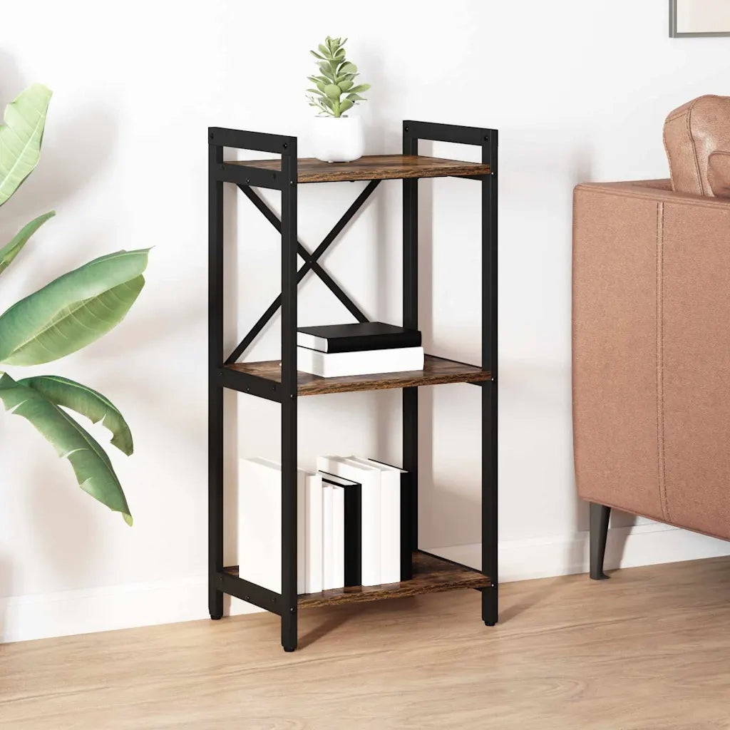 vidaXL Libreria Rovere fumo 40 x 30 x 83 cm Legno multistrato