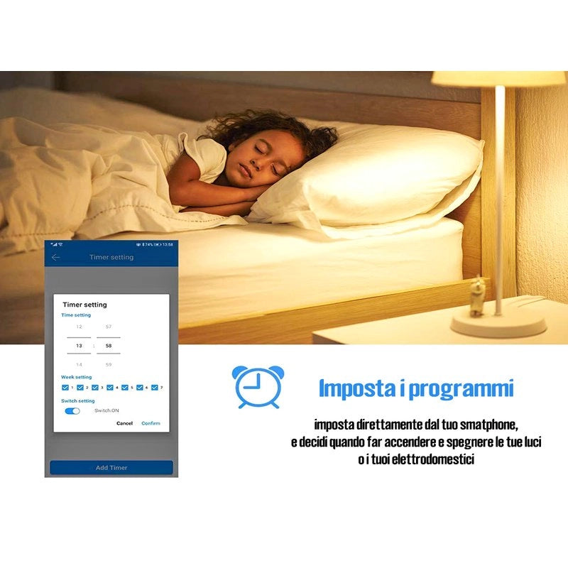 Kit Interruttore Da Parete Ricevitore Wireless WiFi 220V Compatibile Con Amazon Alexa Google Home Installazione Luci Senza Cavi Elettrici Senza Rompere Il Muro