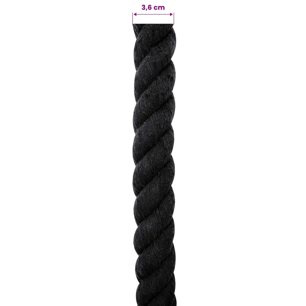 Corda Nero 3,6 x 3,6 x 2500 cm Cotone