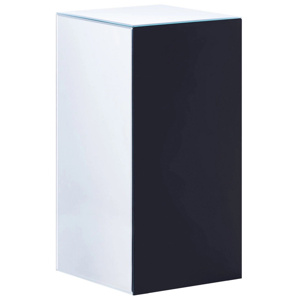 Cassettiera Comodino 3 Cassetti Vetro Specchiato Argento 60 x 30 x 30 cm Glam