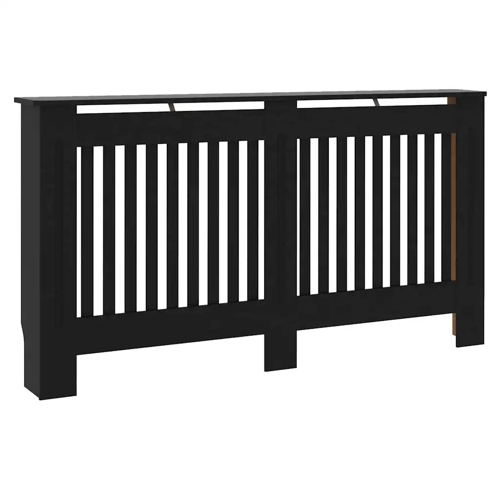 Copertura per radiatori 2 pcs Nero 152 x 19 x 81,5cm 3403232