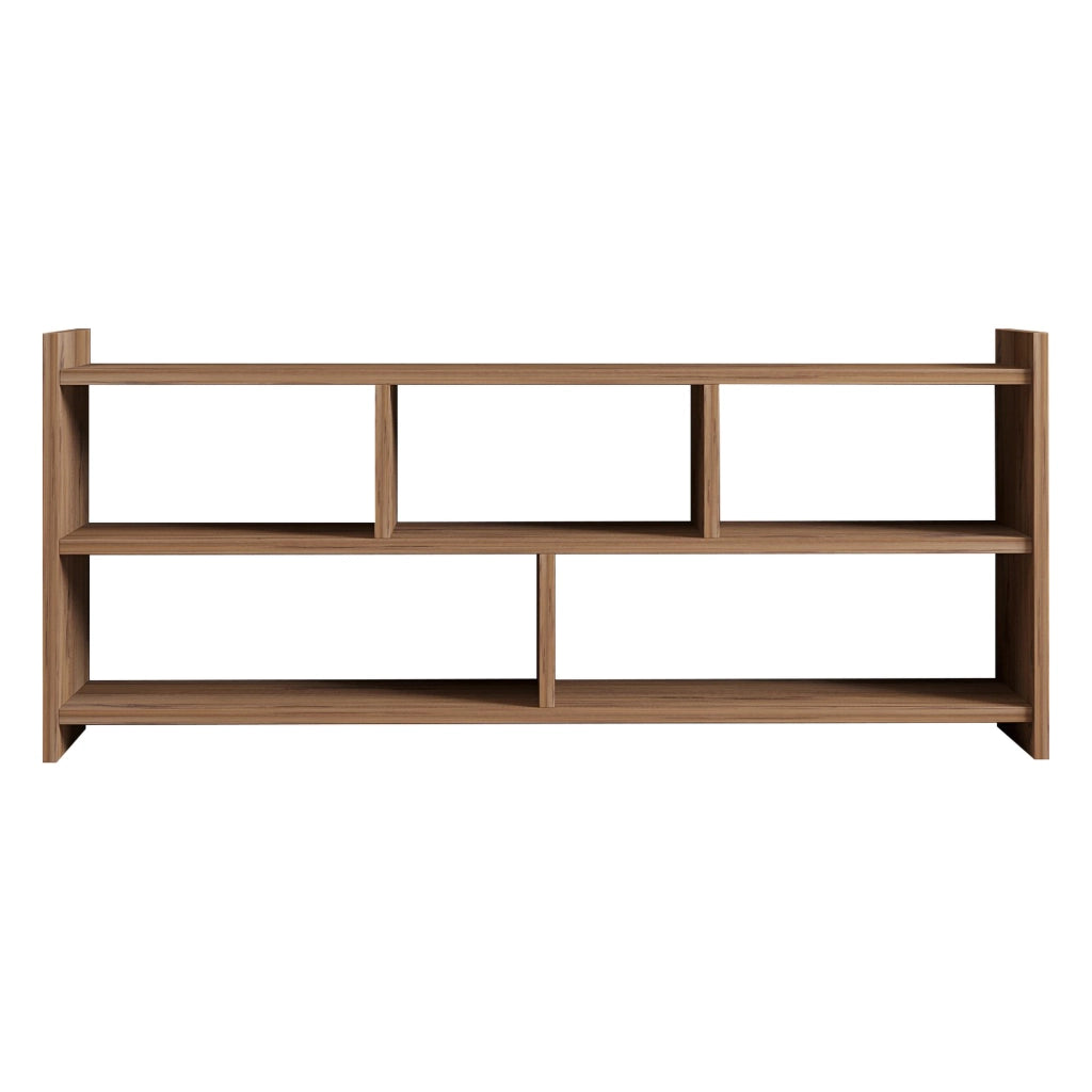 Loreglia, Mobile Porta tv 5 Ripiani, 118x28x55h cm Marrone Rovere
