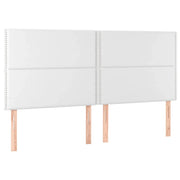 Testiera | Testata Bianca 200x5x118/128 cm in Similpelle