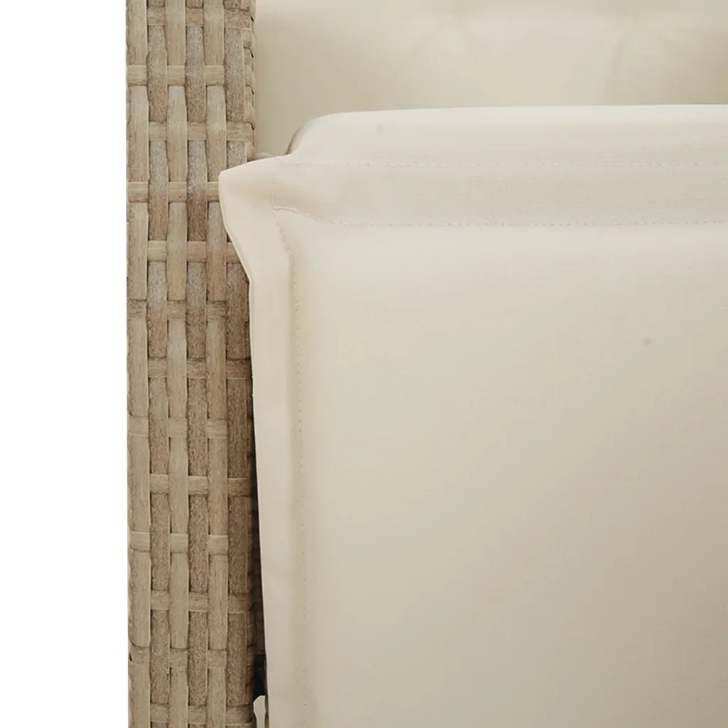 Sedie da Giardino Reclinabili 2 pz con Poggiapiedi Polyrattan 365244