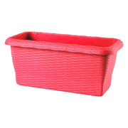 FIORIERA RETTANGOLARE 'PAGLIA' cm 60x20x17,5 lt.11,5 - corallo  - BAMA
