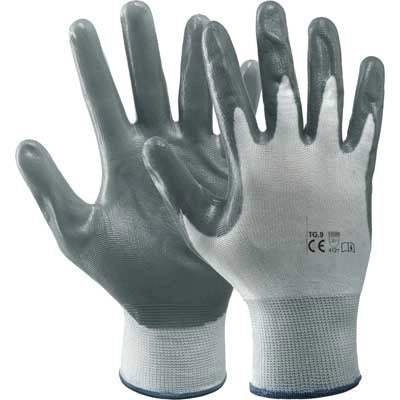 GUANTO POLIESTERE/NITRILE IDEAL STAR Tg. 9 - 12 paia- IDEAL STAR