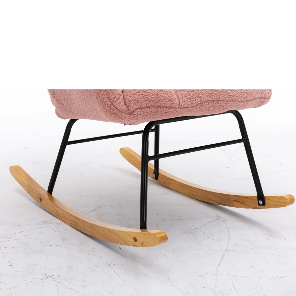POLTRONA A DONDOLO 80x70x95 cm Teddy Rosa
