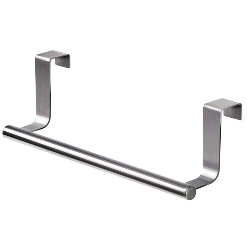 Trade Shop - Porta Asciugamani Strofinacci In Acciaio 23cm Per Ante Porte Con Aggancio Rapido -