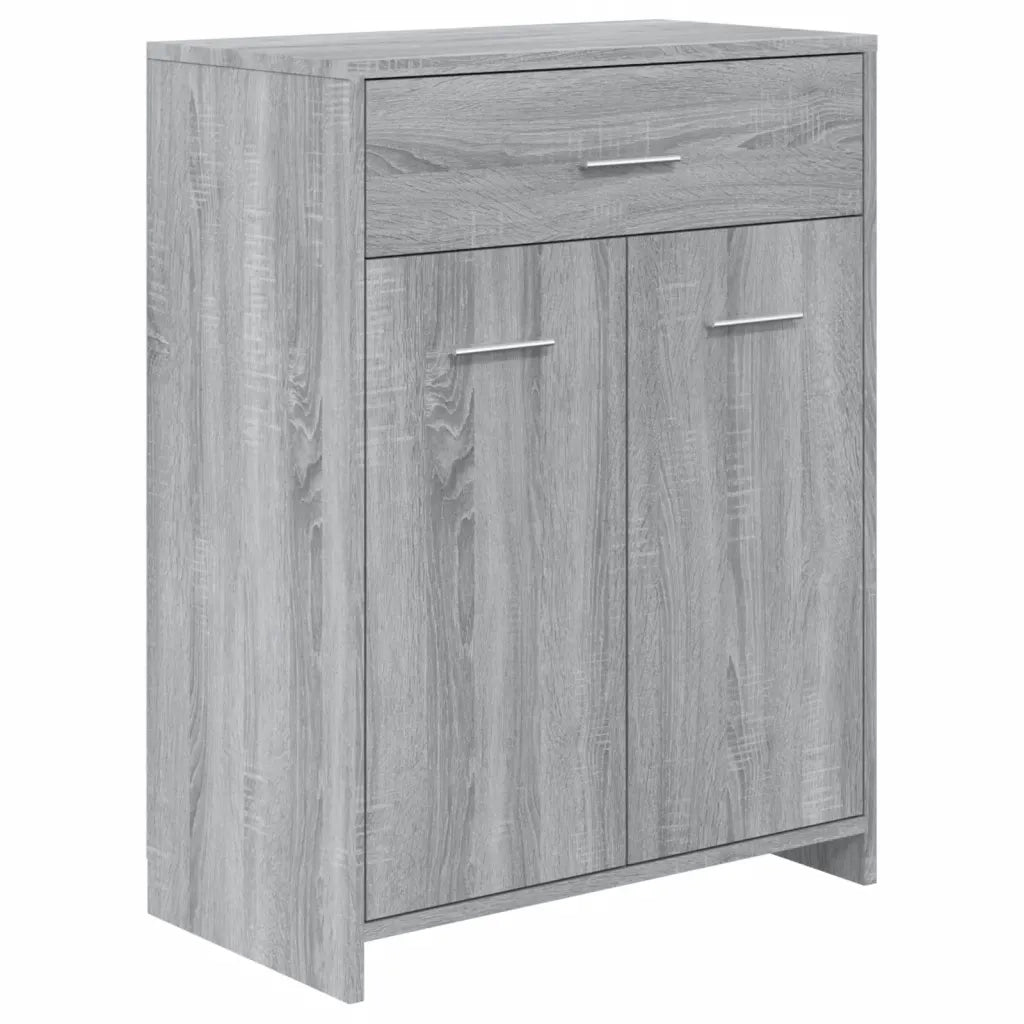 Set Mobili da Bagno 4 pz Grigio Sonoma in Legno Multistrato 3154410