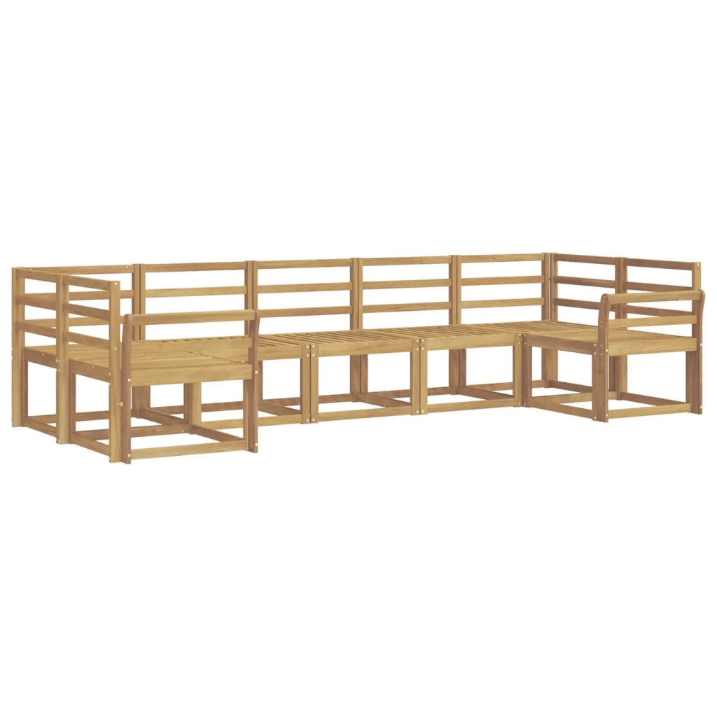 Set di divani da esterno 7 pcs Bianco Legno di Acacia Massello 3388153