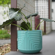 VASO DA FIORI IN CERAMICA Ø 42 CM CIANO, SINGOLO