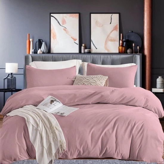 Set di coperte da letto 200x220 rosse - set di coperte da letto morbide e confortevoli, 200 x 220, set di 2 cuscini, 80 x 80 cm, copri cuscino con chiusura a raccordo