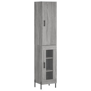 Credenza | Madia | Buffet da pranzo | Armadio da pranzo Grigio Sonoma 34,5x34x180 cm in Legno Multistrato