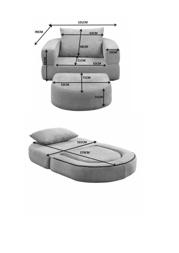 DIVANO MODULARE SEZIONALE, stile minimal, grigio chiaro, in ciniglia