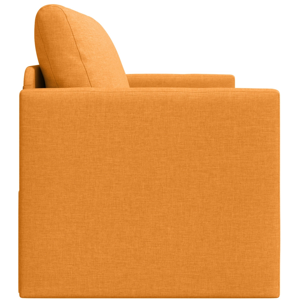 Divano letto a pavimento 2 in 1 Giallo Scuro 124x71x78 cm Tessuto