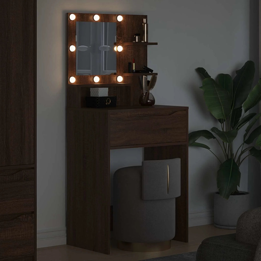 Tavoli da Trucco per Camera da Letto Rovere Marrone 888994