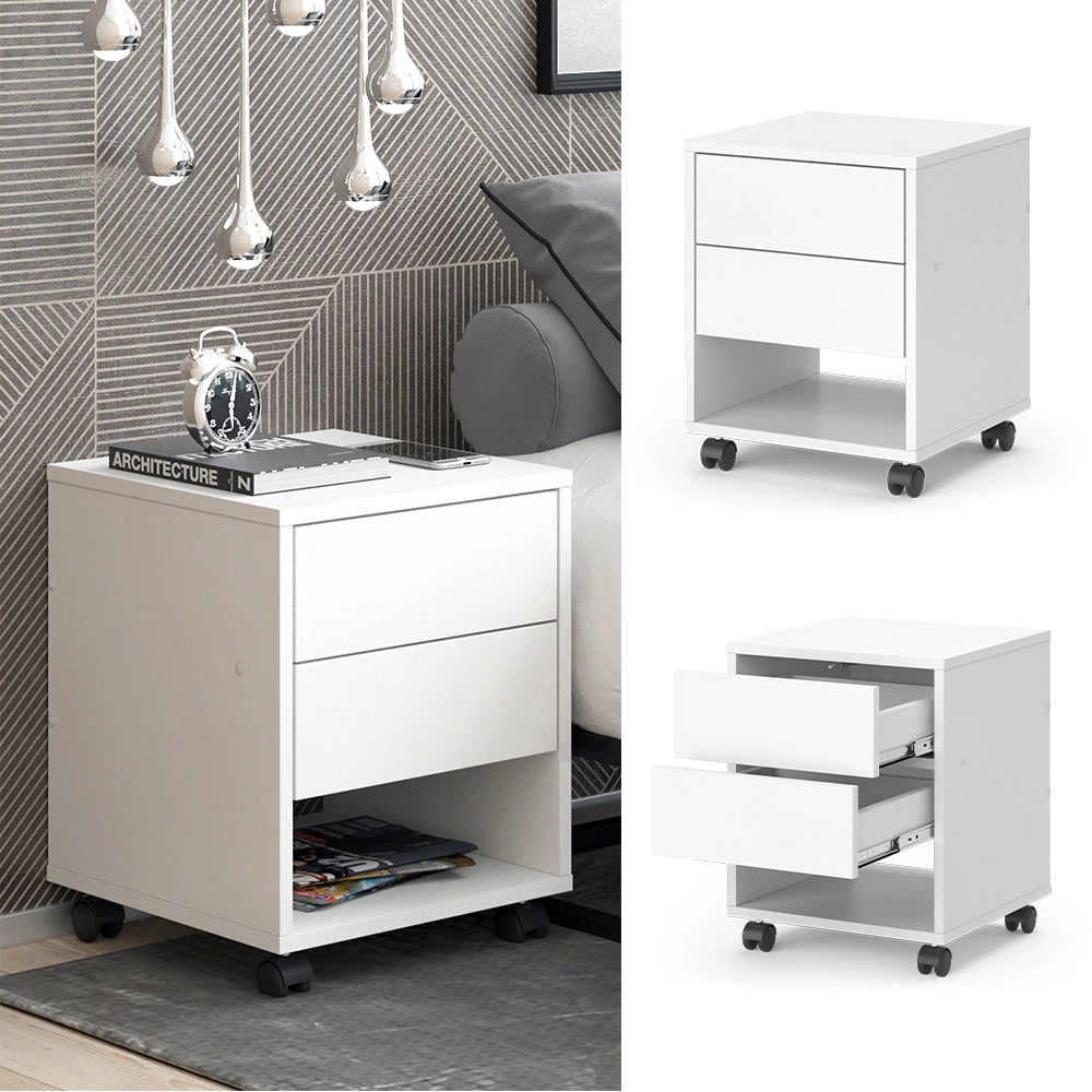Vicco Contenitore per rotoli Bianco 37 x 37 cm con 2 cassetti