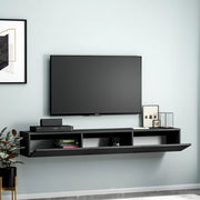 Lariano, Mobile Porta tv 3 Ante, 180x31x26h cm Nero