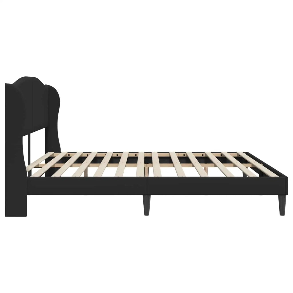 Struttura del letto con testiera Nero 180 x 200 cm Similpelle 42027862