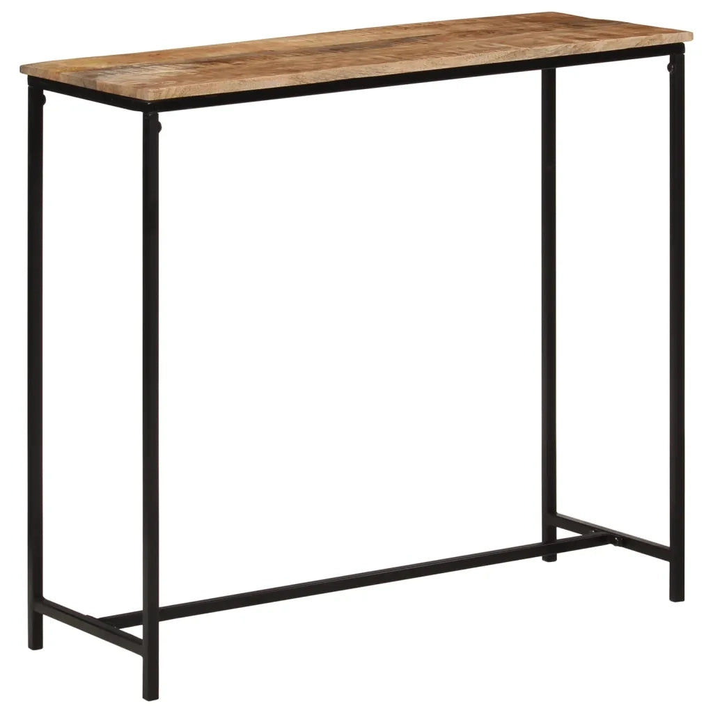 Tavolo Consolle | Tavolo d'Ingresso 80x30x74 cm in Legno Massello di Mango e Ferro