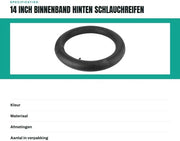 Cintura interna 14 pollici - Cintura 90/100-14 - Luci per pneumatici - Resistenti allo shock - Leggeri - Adatti per bicicletta Drit - Pneumatici esterni