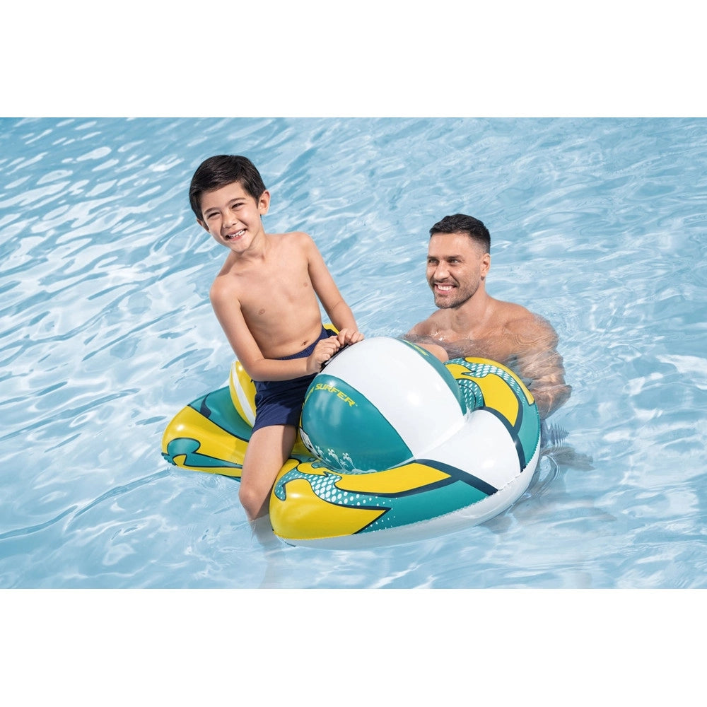 Trade Shop - Moto D'acqua Cavalcabile Gonfiabile Giocattolo Per Piscina 117x77cm Con Maniglia 41540 -