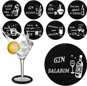 Otturatori per bicchieri, 8 pezzi otturatori rotondi per bicchieri, otturatori per bicchieri resistenti al calore, lavabili per bevande, bar, tazze, bicchieri, amanti del gin e bevitori di gin, (10 x 10 cm)