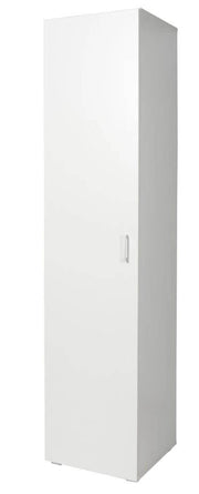 Armadio 1 Anta 5 Ripiani 45x45x195 cm in MDF Bianco