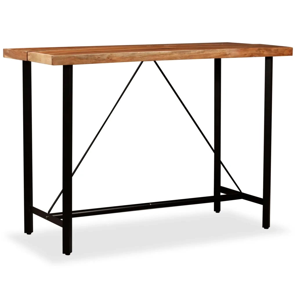 Set da Bar 7 pz in Legno Massello di Acacia e di Recupero 275134